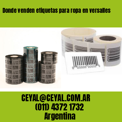 Donde venden etiquetas para ropa en versalles