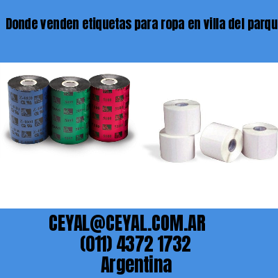 Donde venden etiquetas para ropa en villa del parque  buenos aires