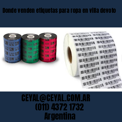 Donde venden etiquetas para ropa en villa devoto