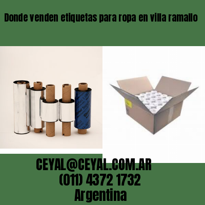 Donde venden etiquetas para ropa en villa ramallo