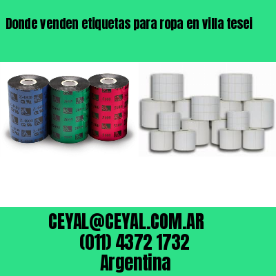 Donde venden etiquetas para ropa en villa tesei