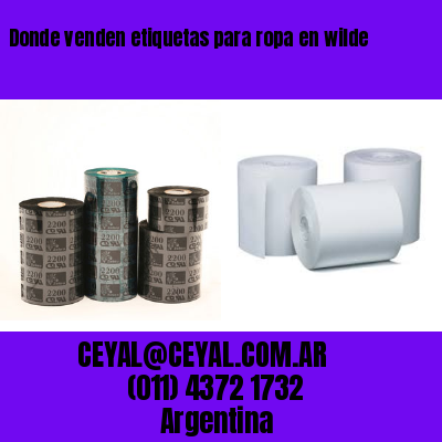 Donde venden etiquetas para ropa en wilde