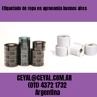 Etiquetado de ropa en agronomia buenos aires