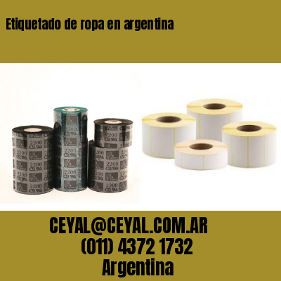 Etiquetado de ropa en argentina