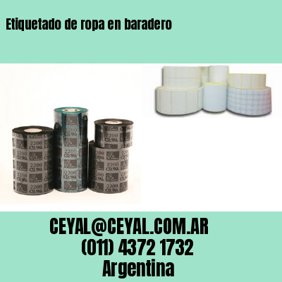 Etiquetado de ropa en baradero