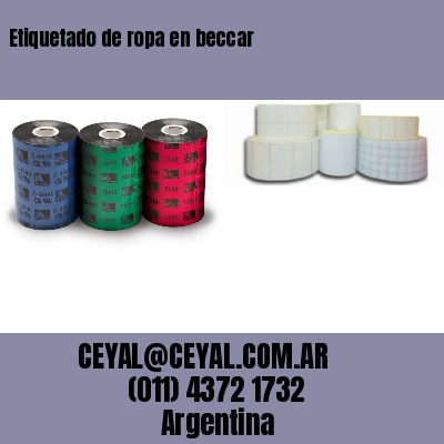 Etiquetado de ropa en beccar