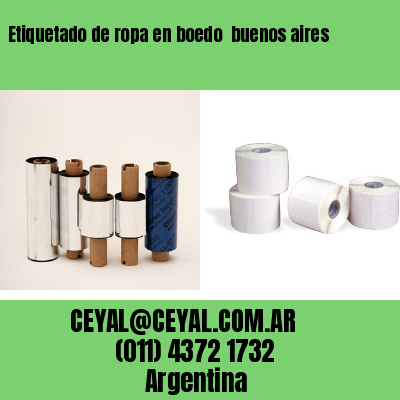 Etiquetado de ropa en boedo  buenos aires