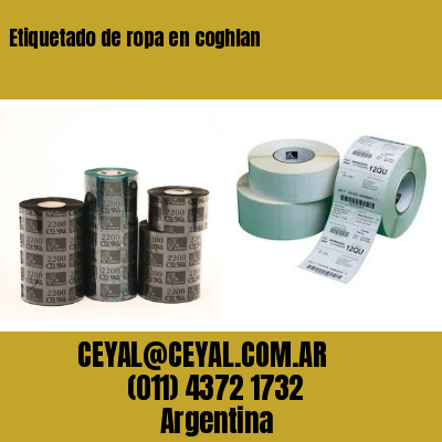 Etiquetado de ropa en coghlan