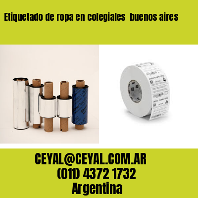 Etiquetado de ropa en colegiales  buenos aires