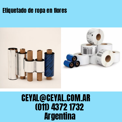 Etiquetado de ropa en flores