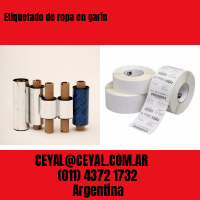 Etiquetado de ropa en garín