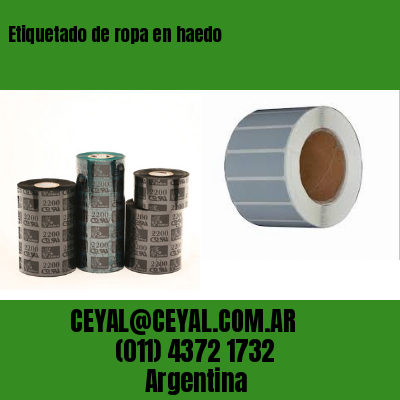 Etiquetado de ropa en haedo