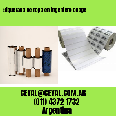 Etiquetado de ropa en ingeniero budge