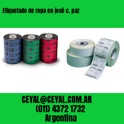 Etiquetado de ropa en josé c. paz