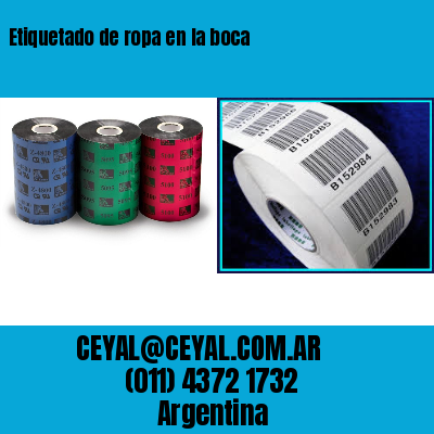 Etiquetado de ropa en la boca