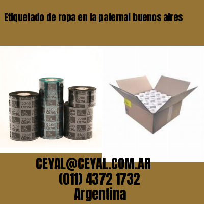 Etiquetado de ropa en la paternal buenos aires