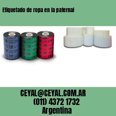 Etiquetado de ropa en la paternal