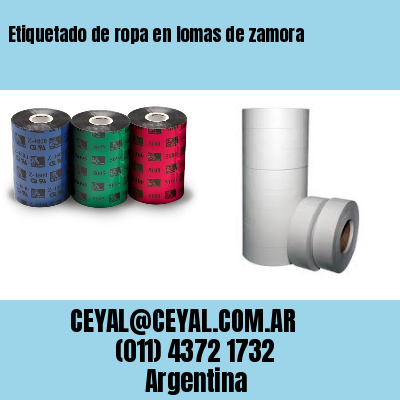 Etiquetado de ropa en lomas de zamora