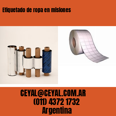 Etiquetado de ropa en misiones