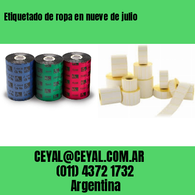 Etiquetado de ropa en nueve de julio
