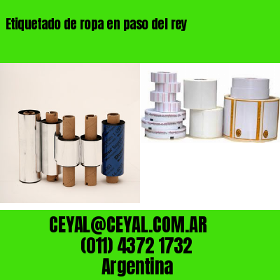 Etiquetado de ropa en paso del rey