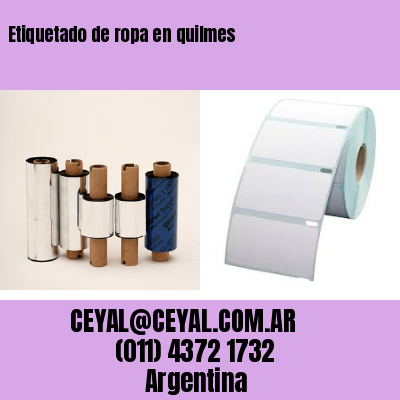 Etiquetado de ropa en quilmes