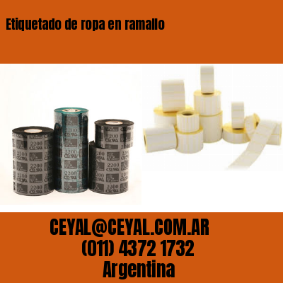 Etiquetado de ropa en ramallo