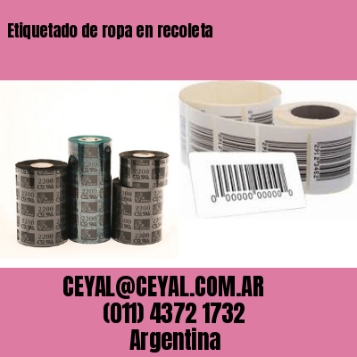 Etiquetado de ropa en recoleta