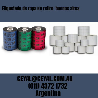 Etiquetado de ropa en retiro  buenos aires