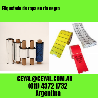 Etiquetado de ropa en rio negro