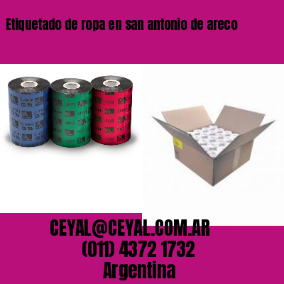 Etiquetado de ropa en san antonio de areco
