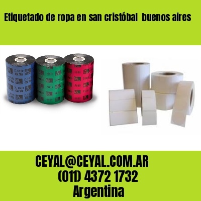 Etiquetado de ropa en san cristóbal  buenos aires