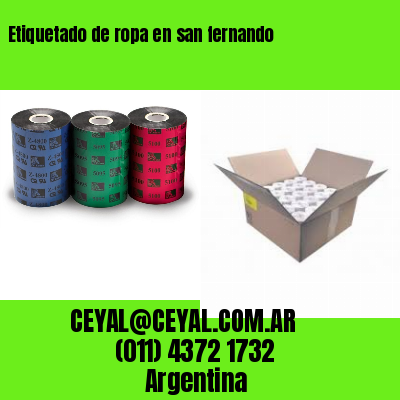 Etiquetado de ropa en san fernando