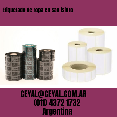 Etiquetado de ropa en san isidro