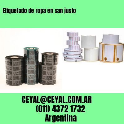 Etiquetado de ropa en san justo