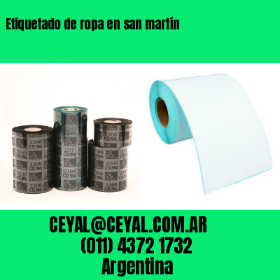 Etiquetado de ropa en san martín