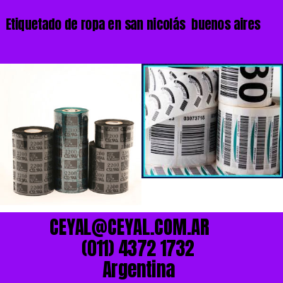 Etiquetado de ropa en san nicolás  buenos aires
