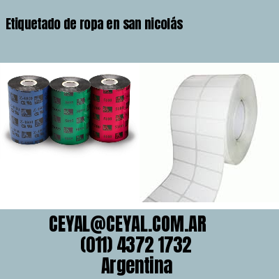 Etiquetado de ropa en san nicolás