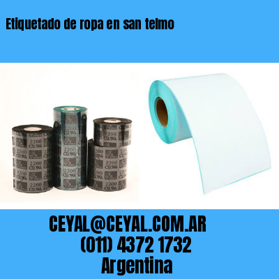 Etiquetado de ropa en san telmo