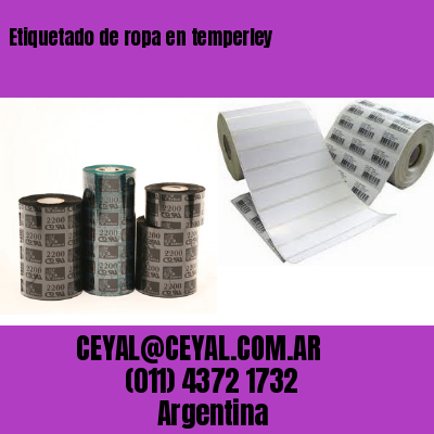Etiquetado de ropa en temperley