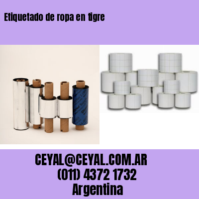 Etiquetado de ropa en tigre