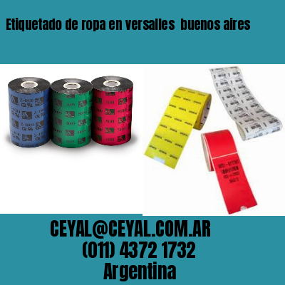 Etiquetado de ropa en versalles  buenos aires