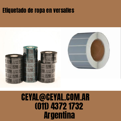 Etiquetado de ropa en versalles