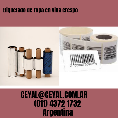 Etiquetado de ropa en villa crespo