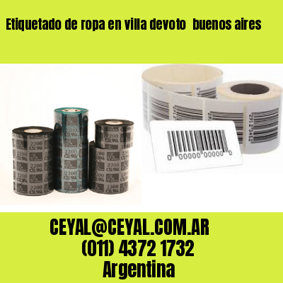 Etiquetado de ropa en villa devoto  buenos aires