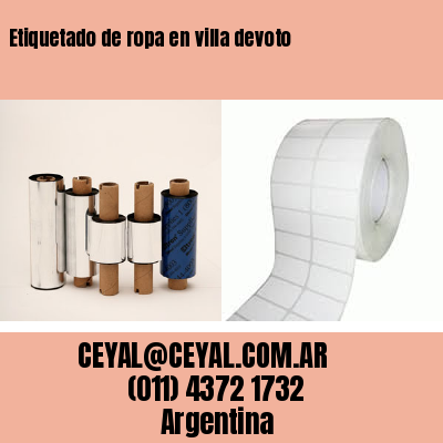 Etiquetado de ropa en villa devoto