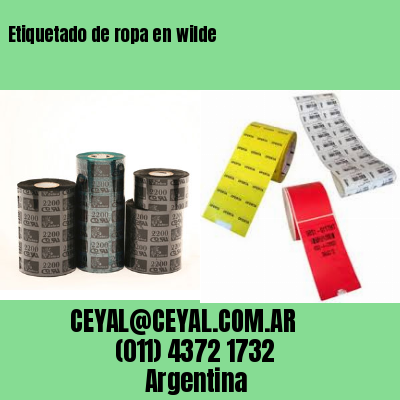 Etiquetado de ropa en wilde