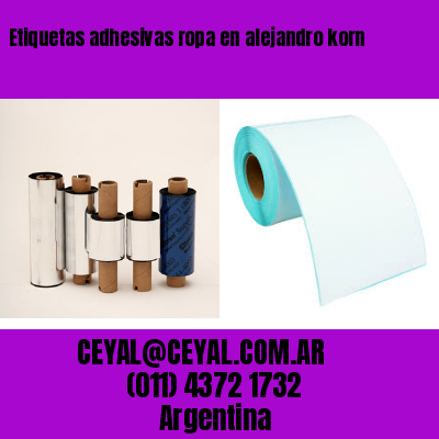 Etiquetas adhesivas ropa en alejandro korn