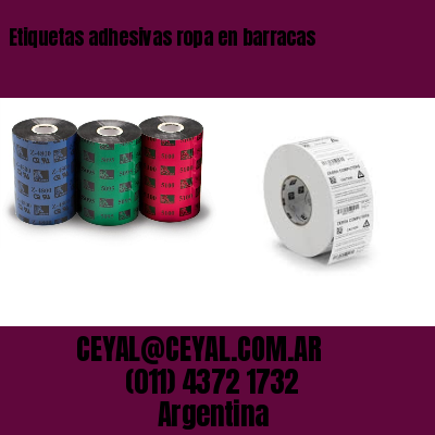 Etiquetas adhesivas ropa en barracas