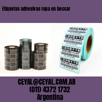 Etiquetas adhesivas ropa en beccar